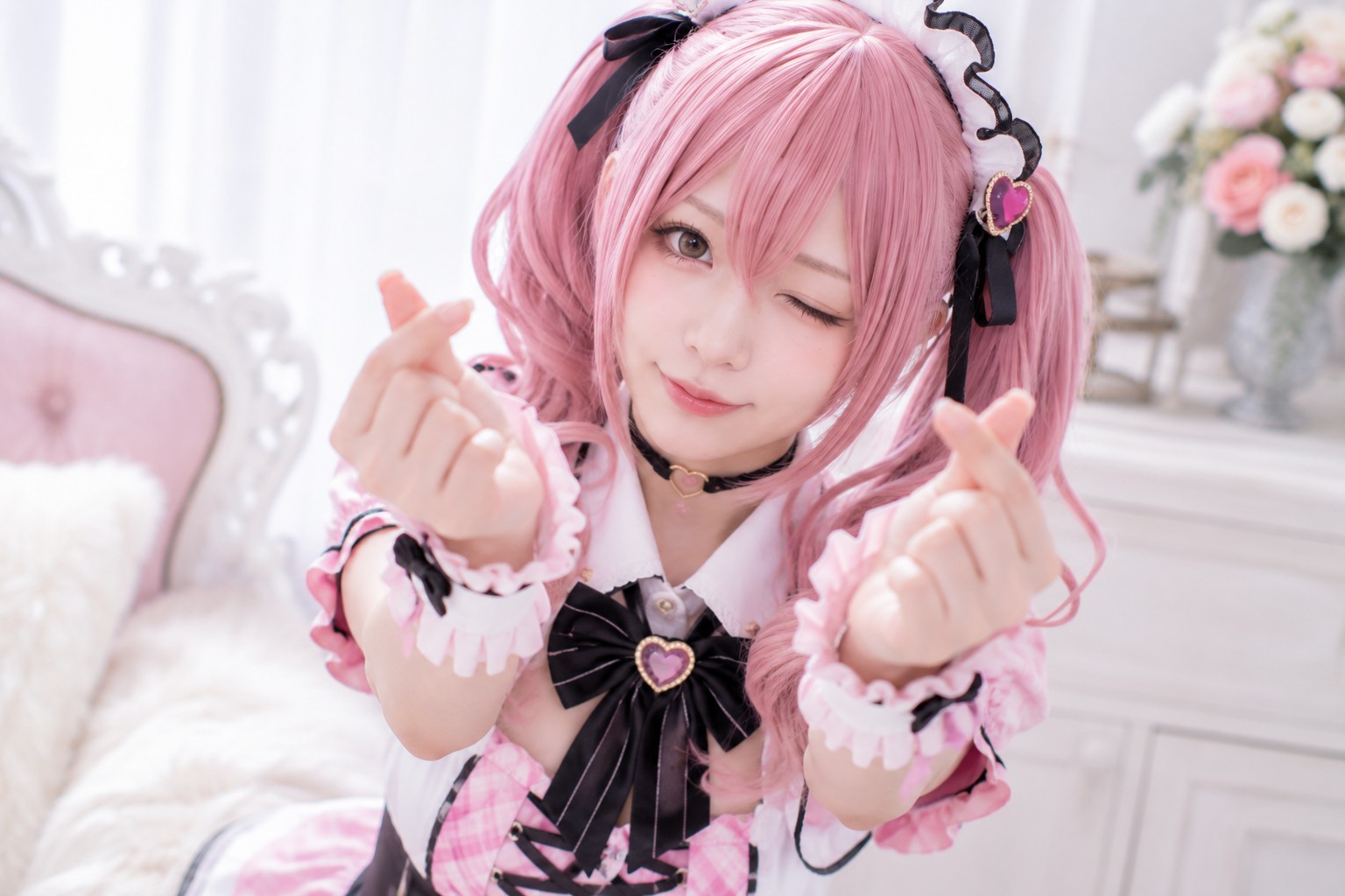 指ハートの写真例
