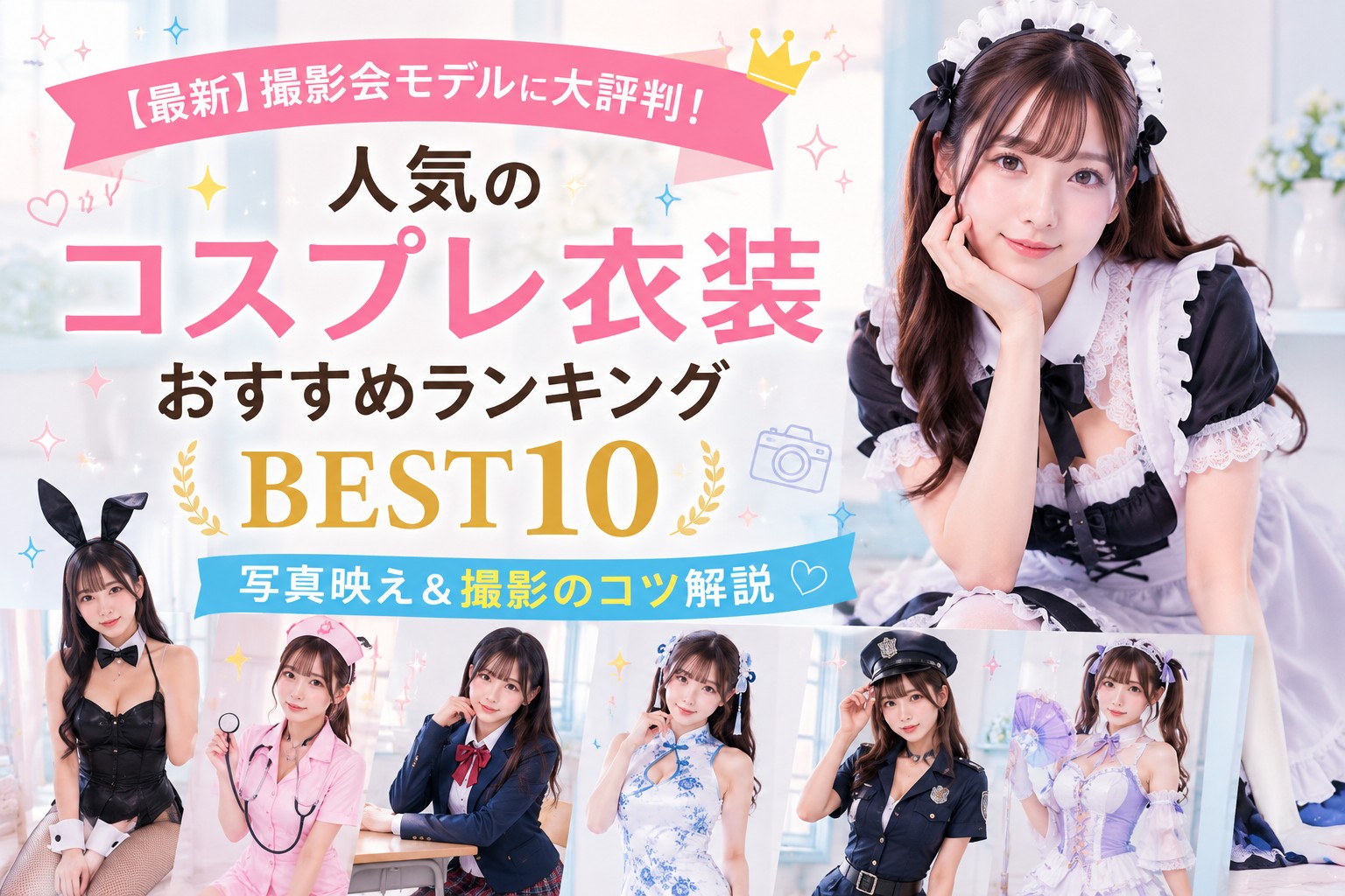 撮影会モデル人気のコスプレ衣装ランキングBEST10！写真映え衣装