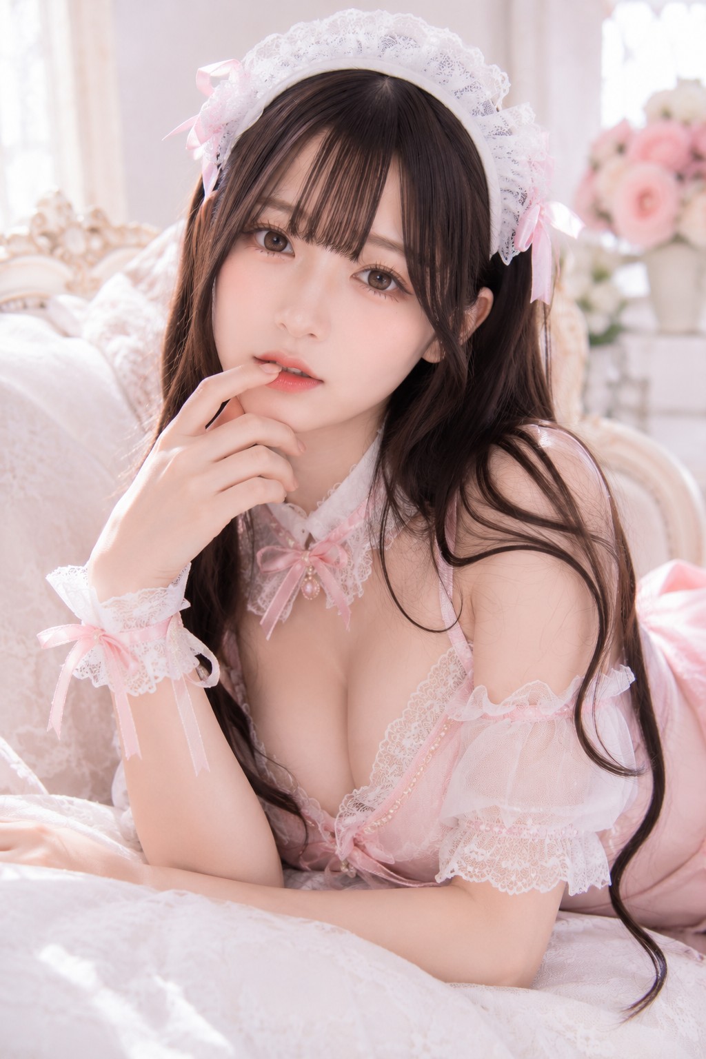 リップタッチポーズの写真例