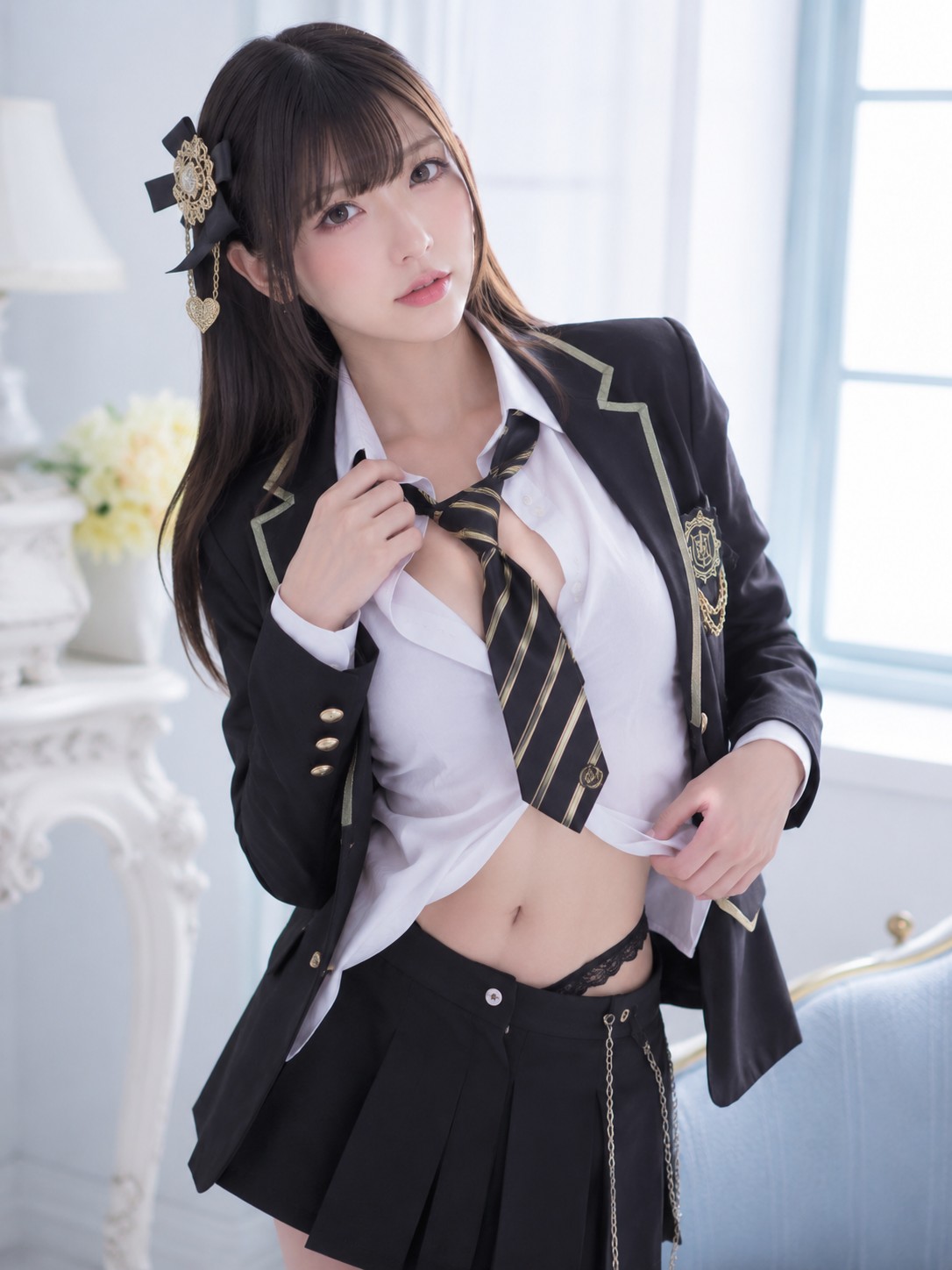 衣裳引きポーズの写真例